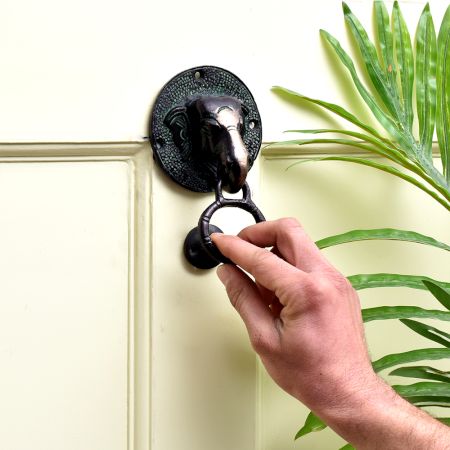 Brass Elephant Door Knocker